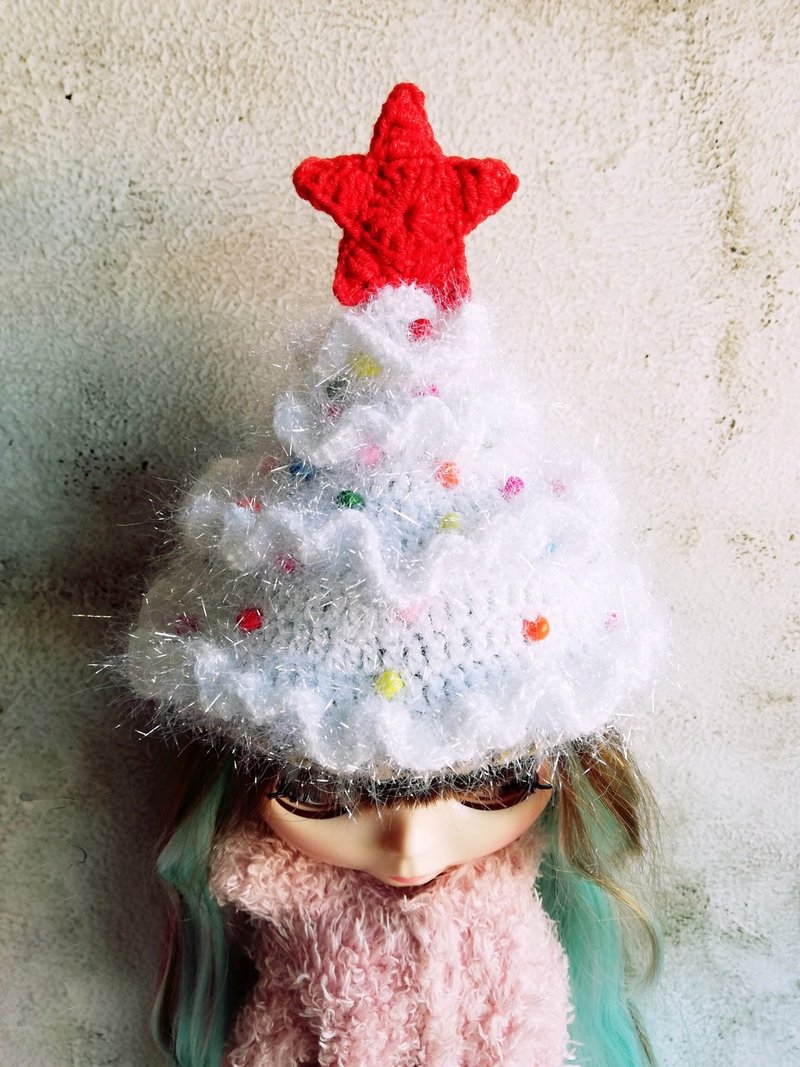 Share Blythe doll Christmas tree fluffy - 公仔/玩偶 - 棉．麻 白色