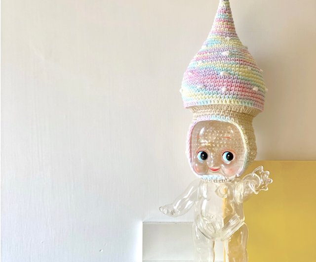 Mushroom キューピー 25CM] Crocheted mushroom three-dimensional modeling Japanese  obitsu transparent Kewpie - Shop MMMU handcrafted Stuffed Dolls & Figurines  - Pinkoi