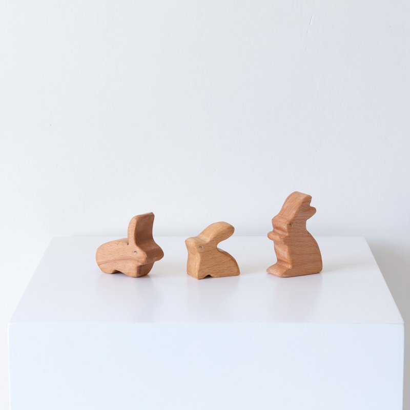 Bawu 小兔家族 - 擺飾/家飾品 - 木頭 咖啡色