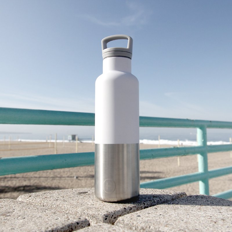 米国HYDYファッション水のボトルを保持し、CinCinシリーズ - アイスシルバーボトル、ステンレス鋼の真空ボトル -  590ミリリットル、24時間のポール・アイス、12時間、 - 水筒・タンブラー・ピッチャー - 金属 ホワイト