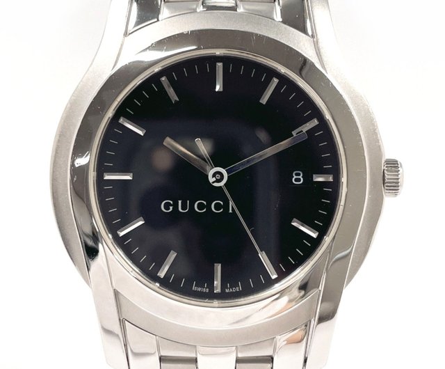 美品 GUCCI グッチ (シルバー　ブラック　グレー) ITALY イタリア製 ネクタイ USED オールド ブランド シルク  GUCCI グッチ ショルダーバッグ GGキャンバス ブラック シルバー金具