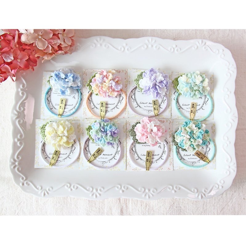[Wedding Sisters Gift] Hydrangea Hair Ring/Bracelet + Packaging 6 Pieces of Combination Wedding Ornaments 8 Colors