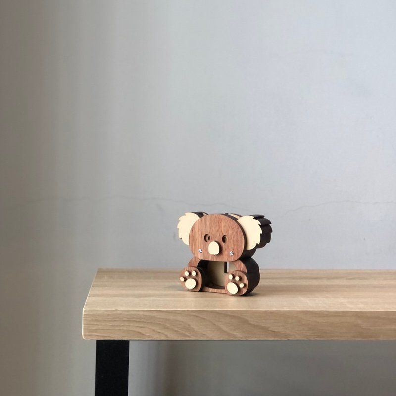 [Handmade DIY] Animal mobile phone speakers, cute wooden ornaments, wooden texture, practical gifts - งานไม้/ไม้ไผ่/ตัดกระดาษ - ไม้ สีนำ้ตาล