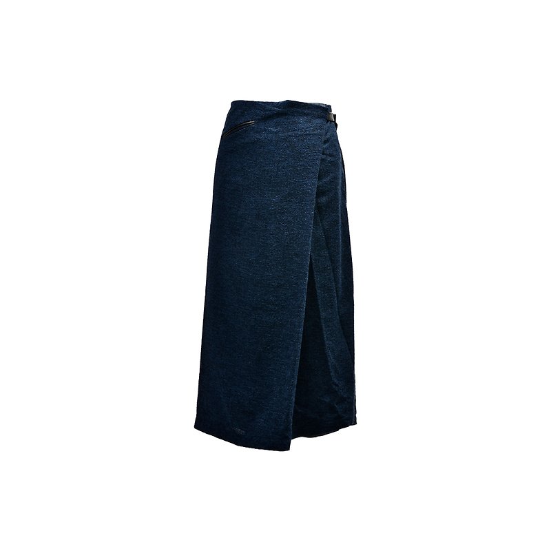 Large asymmetric cut midi skirt - Skirts - Polyester 