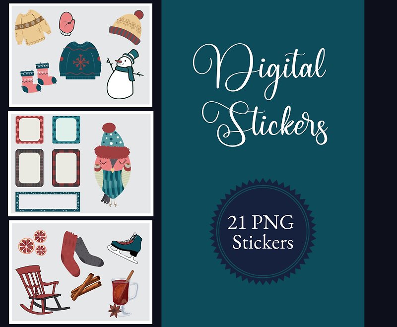 Digital Stickers -  Digital Planner Stickers -  Digital Stickers Goodnotes - 電子手帳及素材 - 其他材質 
