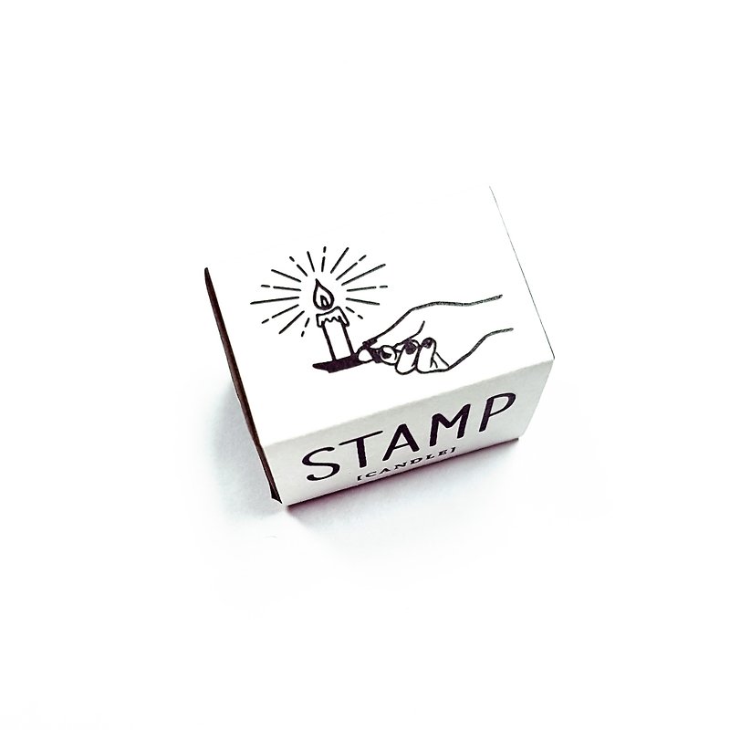 KNOOP WORKS Wooden Stamp (CANDLE) - ตราปั๊ม/สแตมป์/หมึก - ไม้ สีกากี