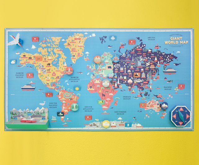 壁掛け木製世界地図 | 68travel