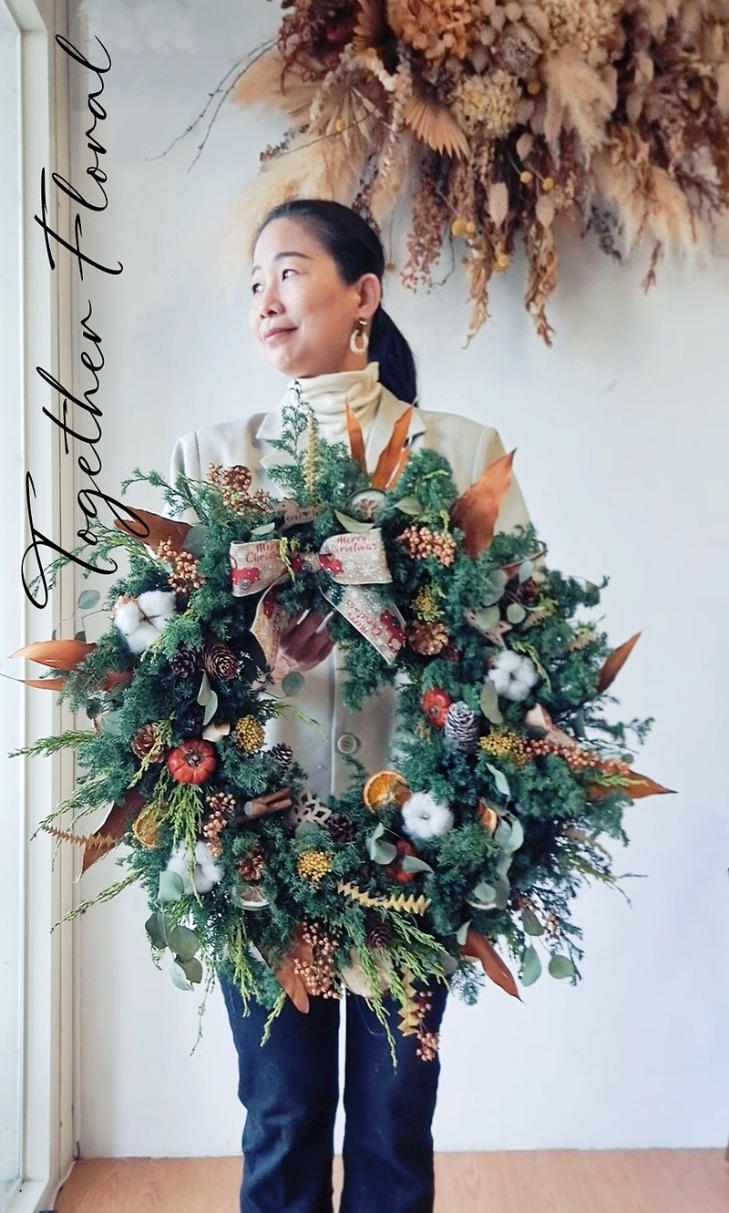 Fresh cedar large Christmas wreath - Dried Flowers & Bouquets - Plants & Flowers 