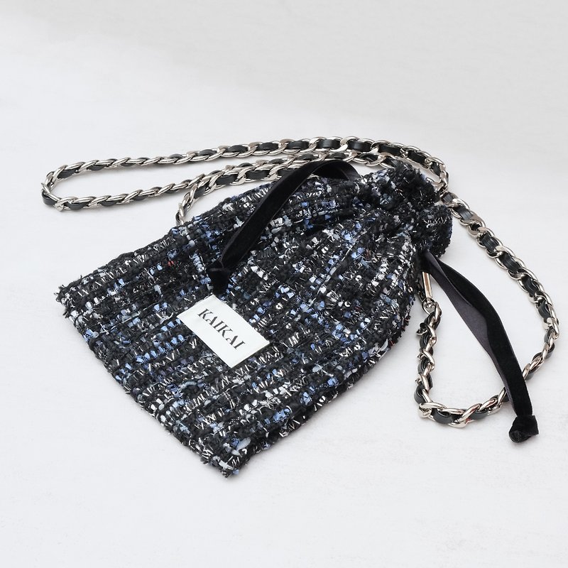 KAIKAI - Fearless - Bright Tweed Crossbody Bag - Blue - Messenger Bags & Sling Bags - Polyester Multicolor