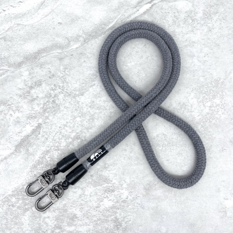 niji 棉手機繩 10mm Cotton phone strap X Cool grey color - 其他 - 棉．麻 灰色