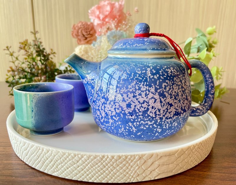 茶壺杯盤組(加送骨瓷盤)・薰衣草系列/送禮包裝/小卡代寫 - 茶壺/茶杯/茶具 - 瓷 