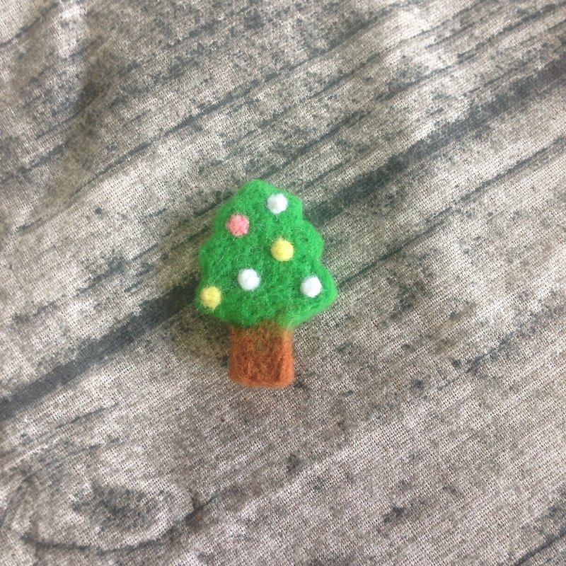 "Christmas series" Christmas tree pin - cookie version - อื่นๆ - ขนแกะ สีเขียว
