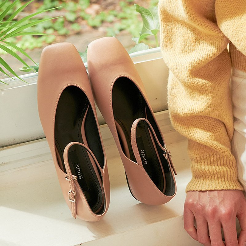 PRE-ORDER SPUR Crob Flats 克羅布平底鞋 RA7005 SP Dusty Rose - 女皮鞋 - 其他材質 