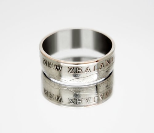 CoinsRingsUkraine New Zealand Coin Ring 50 cents 2006 coin rings for men coin rings for women