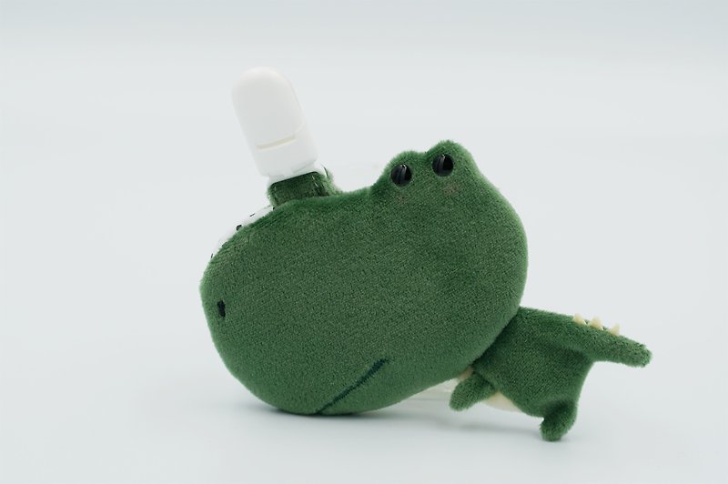 Bucute green dinosaur amulet. Yushou set. Peace charm bag/baby special/handmade/Moon gift - ของขวัญวันครบรอบ - เส้นใยสังเคราะห์ สีเขียว
