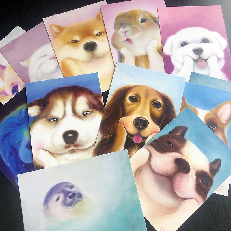 【smile animal series 】Postcard - Cards & Postcards - Paper 