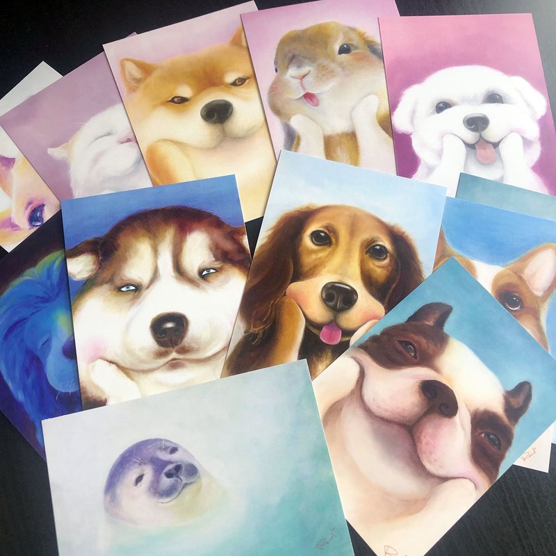 【smile animal series 】Postcard - การ์ด/โปสการ์ด - กระดาษ 