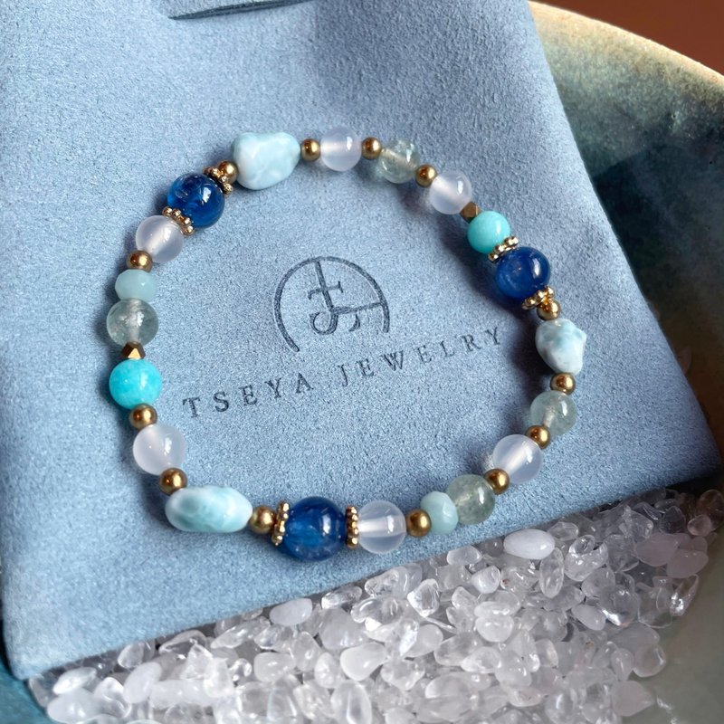 Lucky Lady∣ Stone Lalima Tianhe Stone Bracelet - Bracelets - Semi-Precious Stones Blue