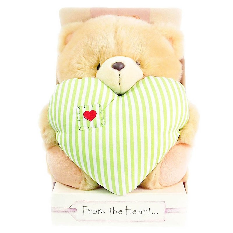 8 inches/padded love fluffy bear [Hallmark-ForeverFriends fluff-heart-warming series] - ตุ๊กตา - วัสดุอื่นๆ สีนำ้ตาล