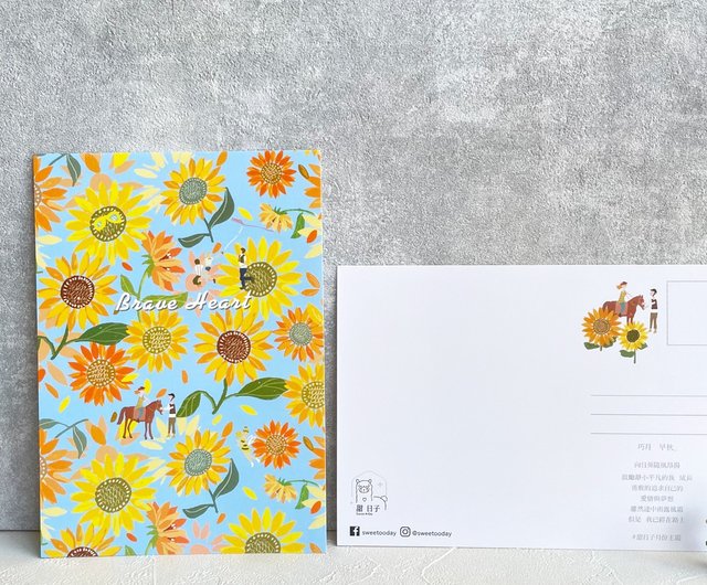 ひまわりシリーズ ポストカード 勇気の心/ひまわり - ショップ