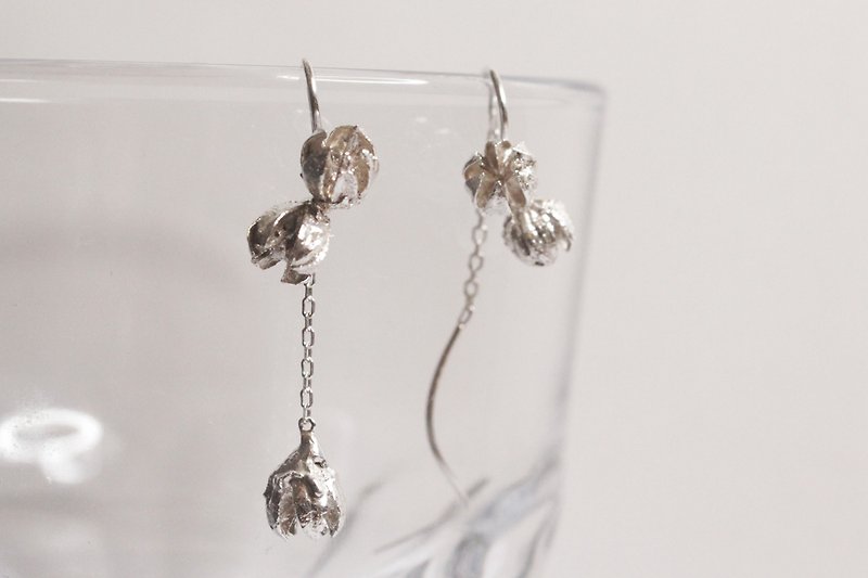 South Tzu Wei Silver Handmade Earrings - ต่างหู - เงินแท้ สีเงิน
