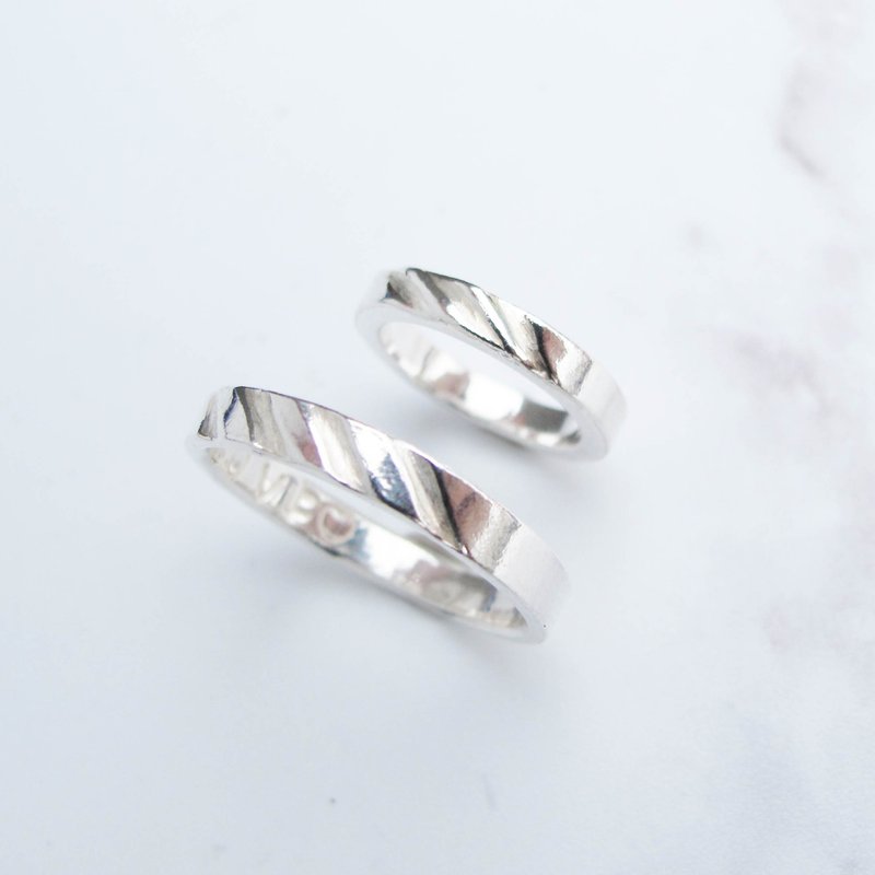 DIY Handmade Silver Jewelry Teaching Volume | Twill Sterling Silver Couple Rings | - Metalsmithing/Accessories - Sterling Silver 