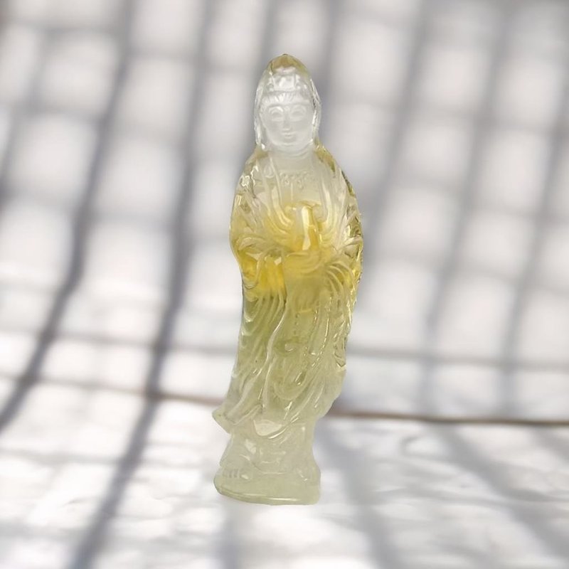 天然巴西黃水晶寶瓶觀音擺飾 | 巴西天然水晶 | 送禮 - 其他 - 水晶 黑色