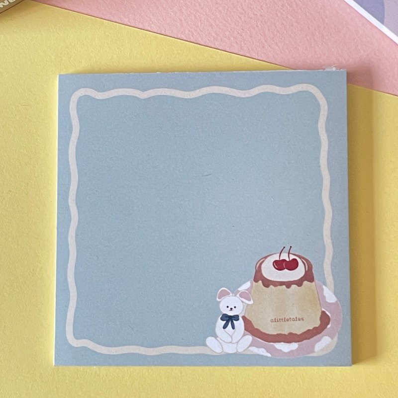 กระดาษโน้ต notepad pudding rabbit - กระดาษโน้ต - กระดาษ สีเขียว
