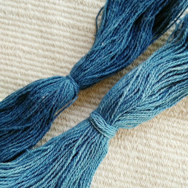 Karen National Union Plant Dyed Cotton Thread / Trial Set / 2 Colors / Cotton - Knitting, Embroidery, Felted Wool & Sewing - Cotton & Hemp Blue