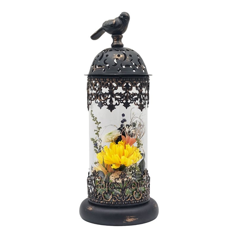 Preserved Flower Lamp Stand - Renaissance (Goose Yellow) (Large) - Dried Flowers & Bouquets - Plants & Flowers Yellow