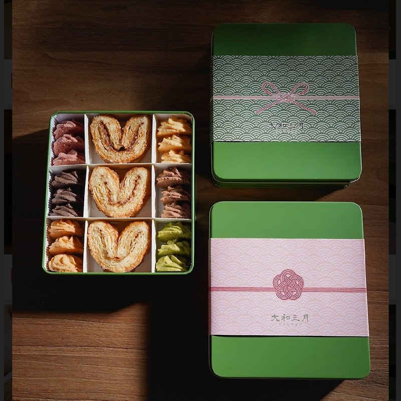 經典綜合禮盒-日式風呂敷 - 手工餅乾 - 其他材質 綠色