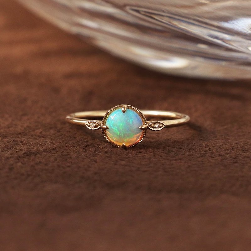 Visel Palace Border Opal Ring - General Rings - Precious Metals Gold