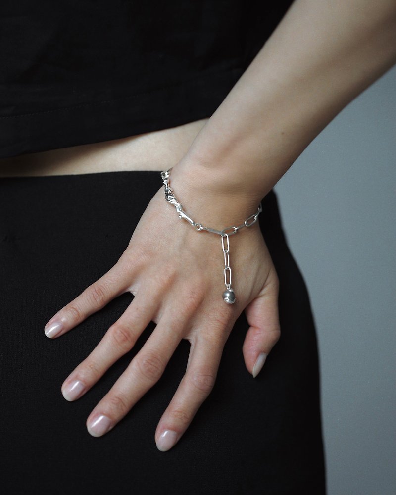LAVA Bracelet 岩漿 手鍊 - 手鍊/手鐲 - 純銀 銀色