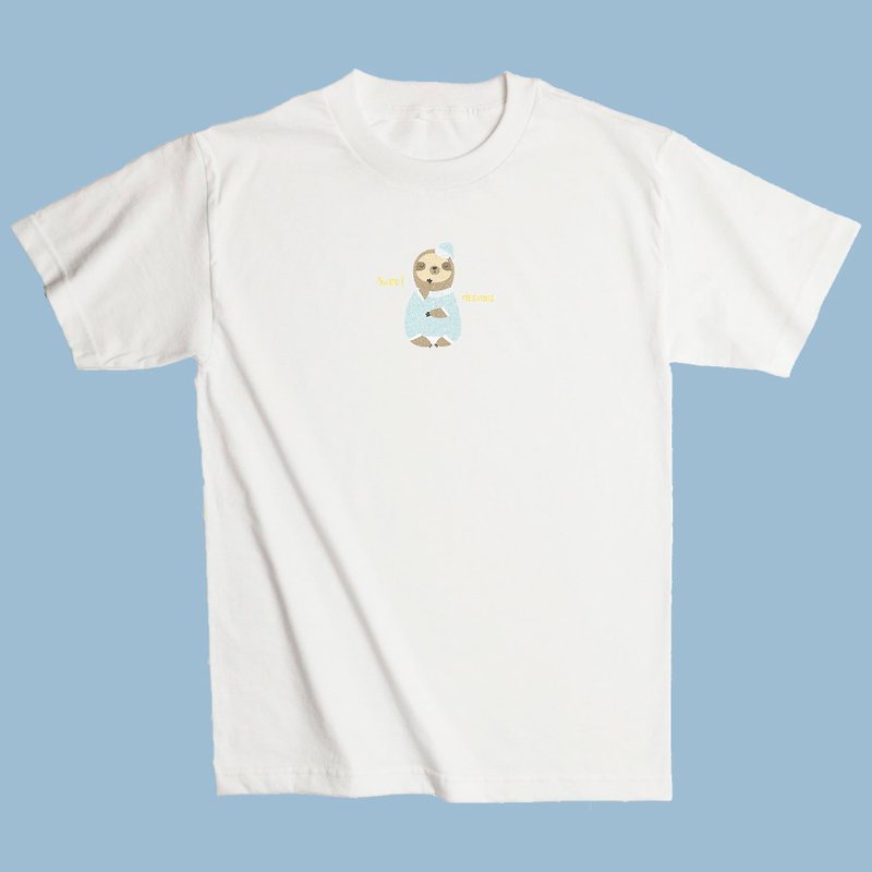 Whitee 白T  樹懶設計 短袖T-shirt 樹懶套裝 T恤 TEE