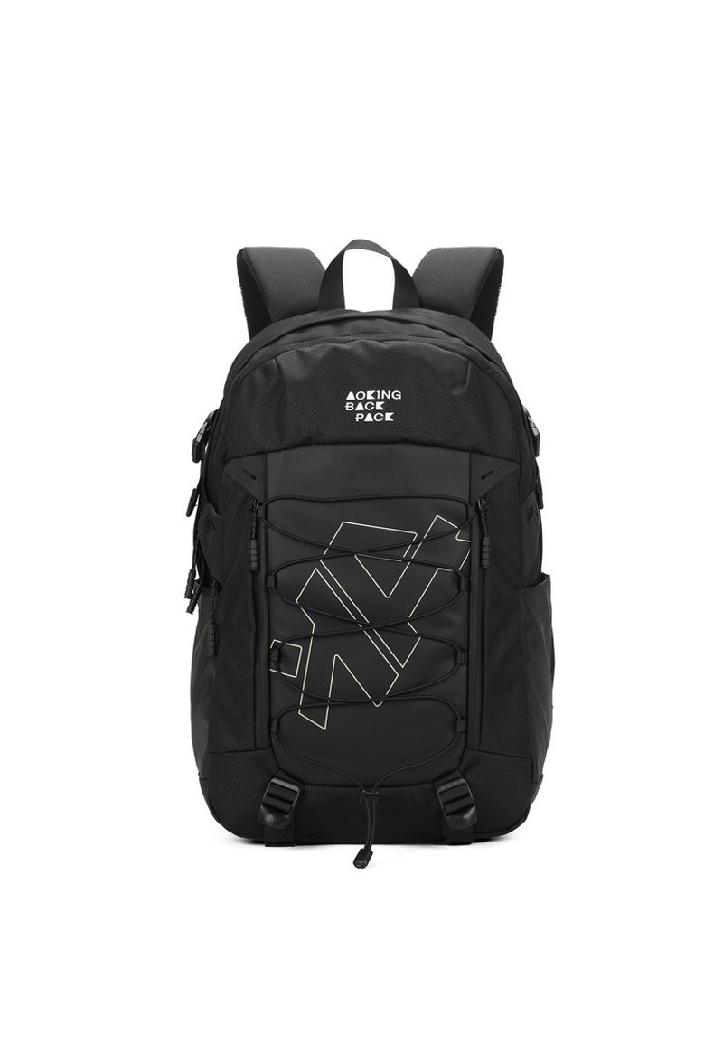 AOKING Large Capacity Travel backpack XN3370 black - กระเป๋าเป้สะพายหลัง - วัสดุอีโค สีดำ