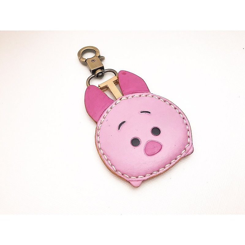 Gogoro piglet case - ที่ห้อยกุญแจ - หนังแท้ สึชมพู