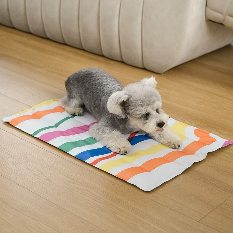 Wear-resistant and scratch-resistant/waterproof and non-sticky/cooling|cooling pet mat-Rainbow Wave Pawsholic Claw Fan - ที่นอนสัตว์ - วัสดุอื่นๆ 