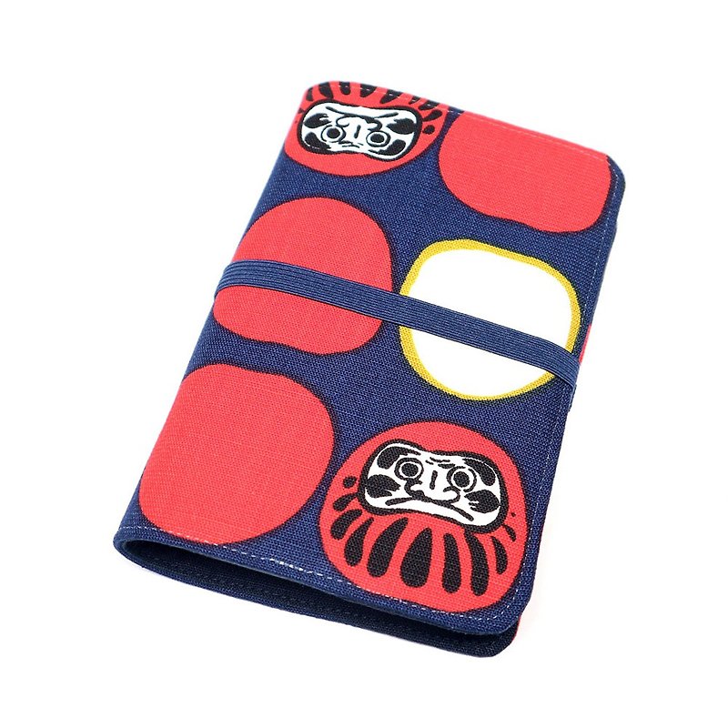 Passbook, Card, Business Card, Passport Storage Book-Japan Fushen Tumbler (Blue) - Notebooks & Journals - Cotton & Hemp Red