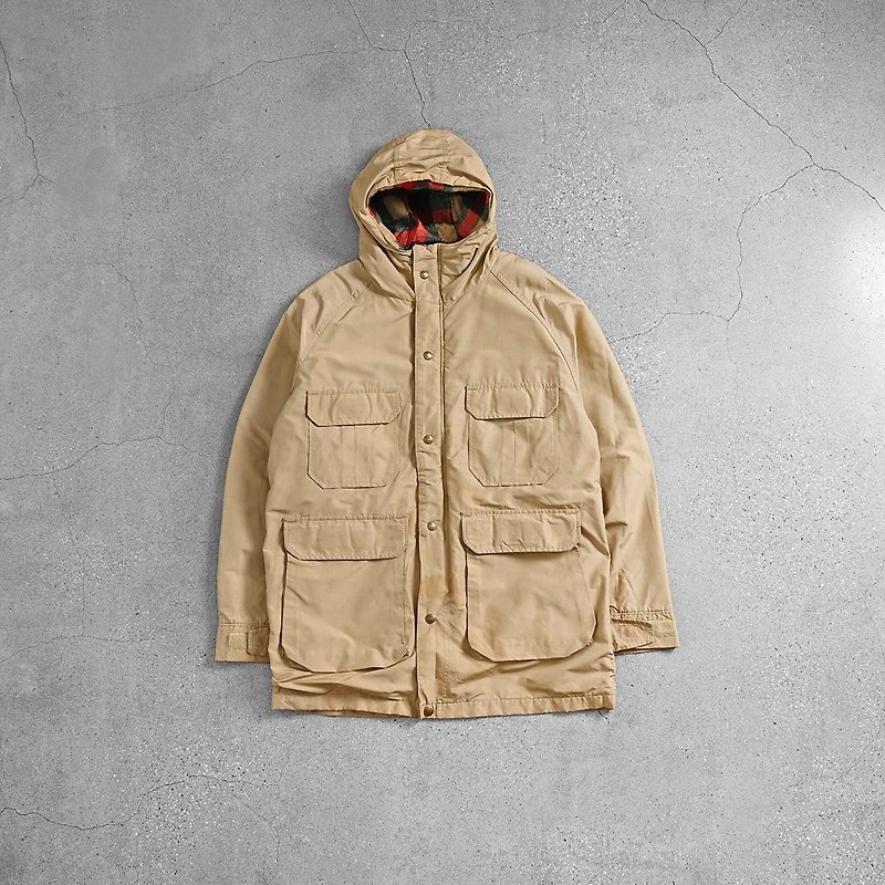 Vintage Woolrich Mountaineering Jacket/Vintage Sports Jacket, Vintage Windbreaker Jacket - เสื้อแจ็คเก็ต - เส้นใยสังเคราะห์ สีกากี