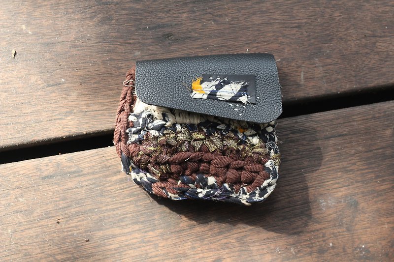 Eco-friendly reusable cloth coin purse - HOPE - Coin Purses - Genuine Leather Black