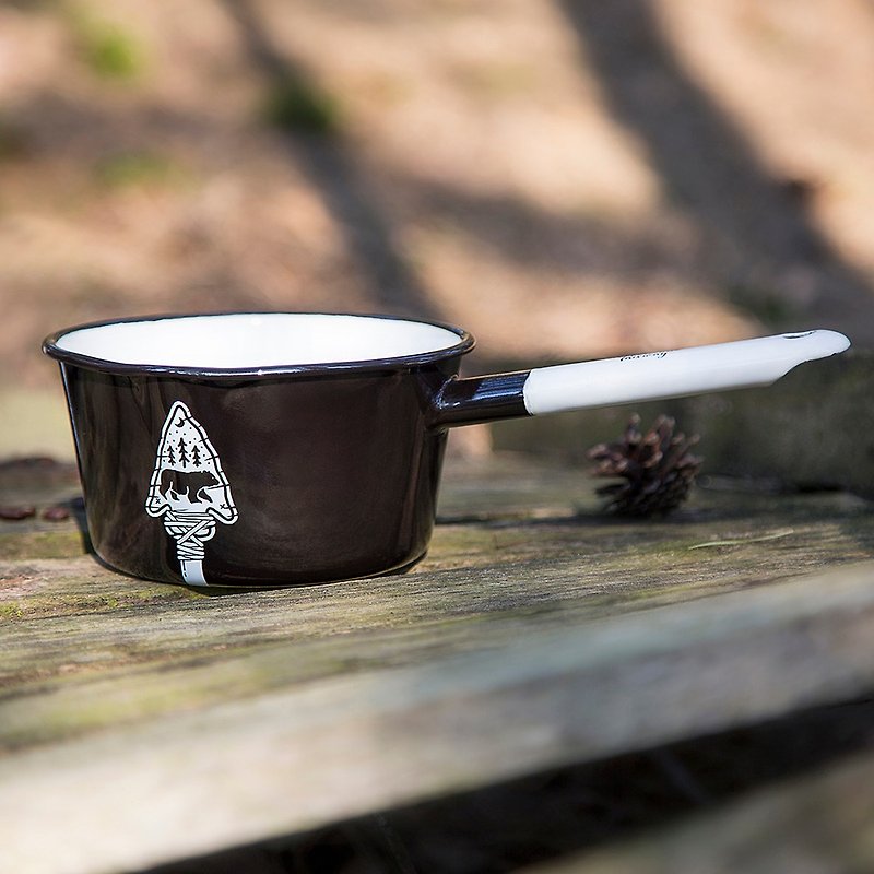 SUSS-Poland emalco arrow series enamel single handle milk pot / piece hand pot - Spot Gift Recommended Free Shipping - กระทะ - วัตถุเคลือบ สีน้ำเงิน