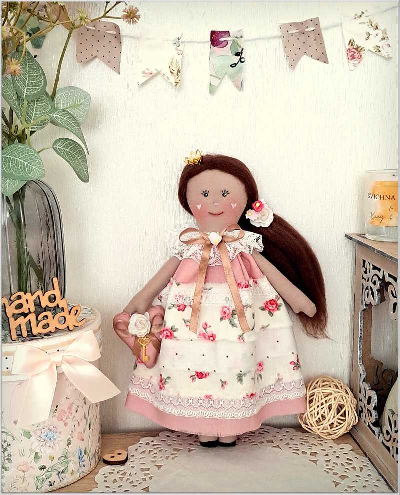 Princess fabric doll , Rag Doll , soft cloth doll ,handmade art doll - 玩偶/公仔 - 棉．麻 