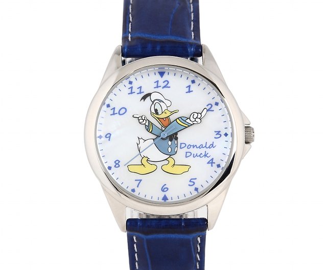 大人のディズニー腕時計 ドナルドダック 腕型針 シェル文字盤 シリアルナンバー入り100本生産品 ショップ 東京ウオッチカンパニー 腕時計 Pinkoi