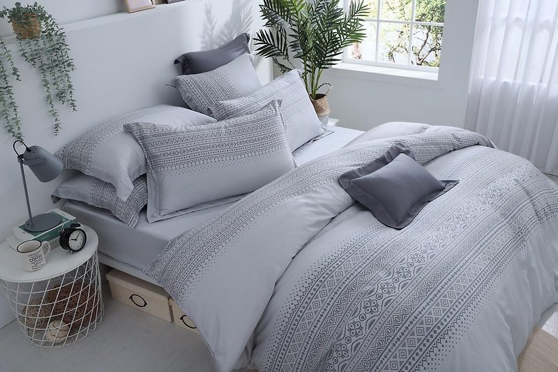 【恩可居家】 Una 床包枕套組 床包被套組 300織天絲萊賽爾系列 - 寢具/床單/被套 - 其他材質 
