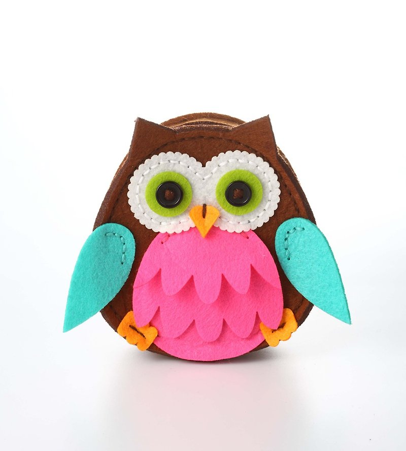 Fairy Land [Material Package] Owl Multifunctional Storage Bag- Peach Round Round - อื่นๆ - วัสดุอื่นๆ 