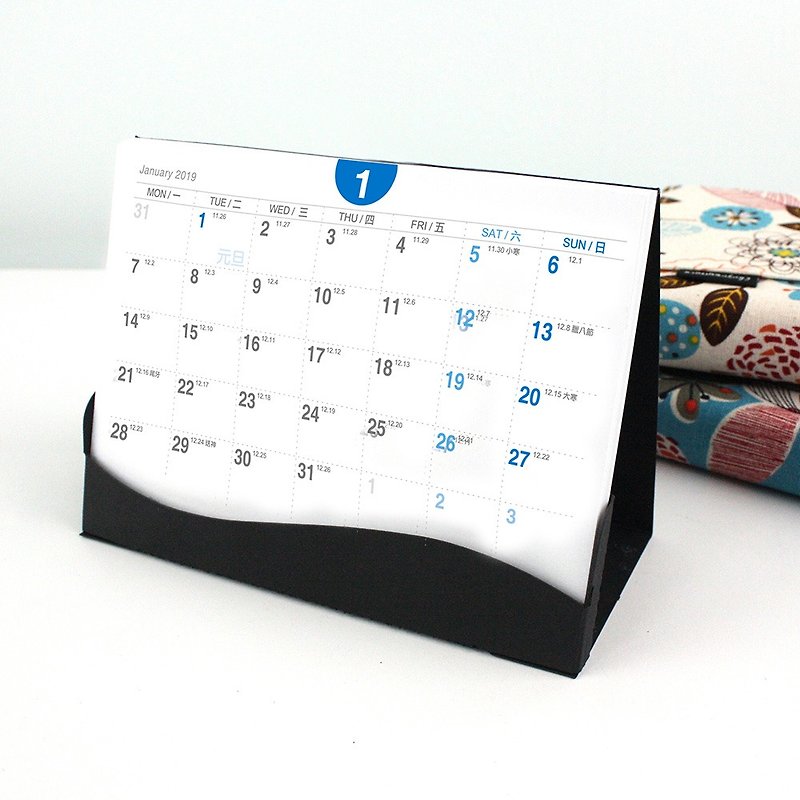 2019 desktop calendar/table calendar - ปฏิทิน - กระดาษ ขาว