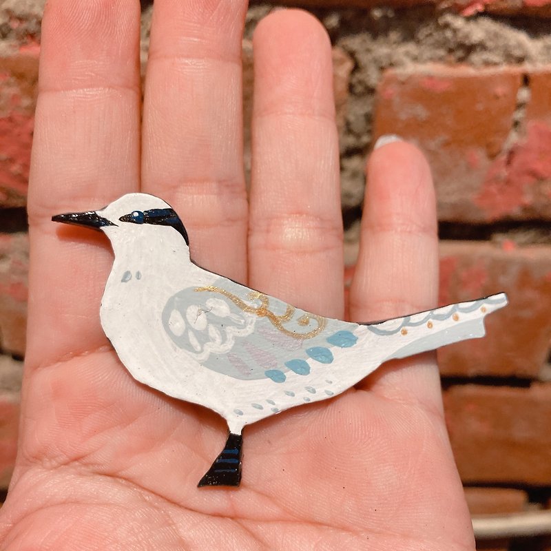 【Handmade Bird Magnet】Grass Tern - แม็กเน็ต - ดินเหนียว 