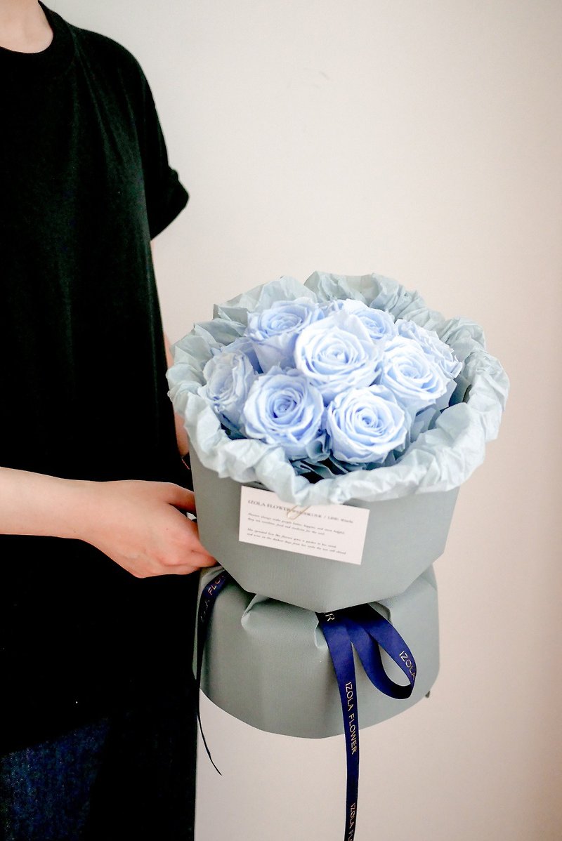 Russian bouquet _ small fragrant bouquet _ immortal bouquet _ eternal flower _ confession, birthday - Dried Flowers & Bouquets - Plants & Flowers Blue