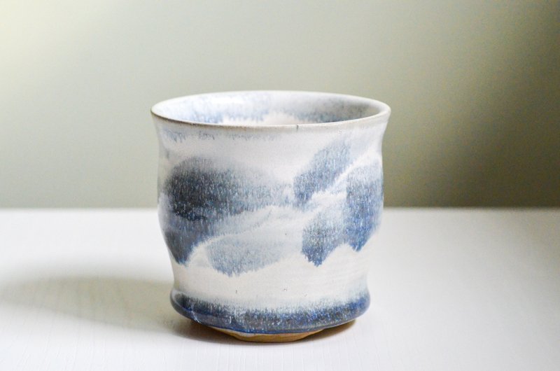 陶盆 | 水墨 | 山水 - 植物/盆栽/盆景 - 陶 藍色