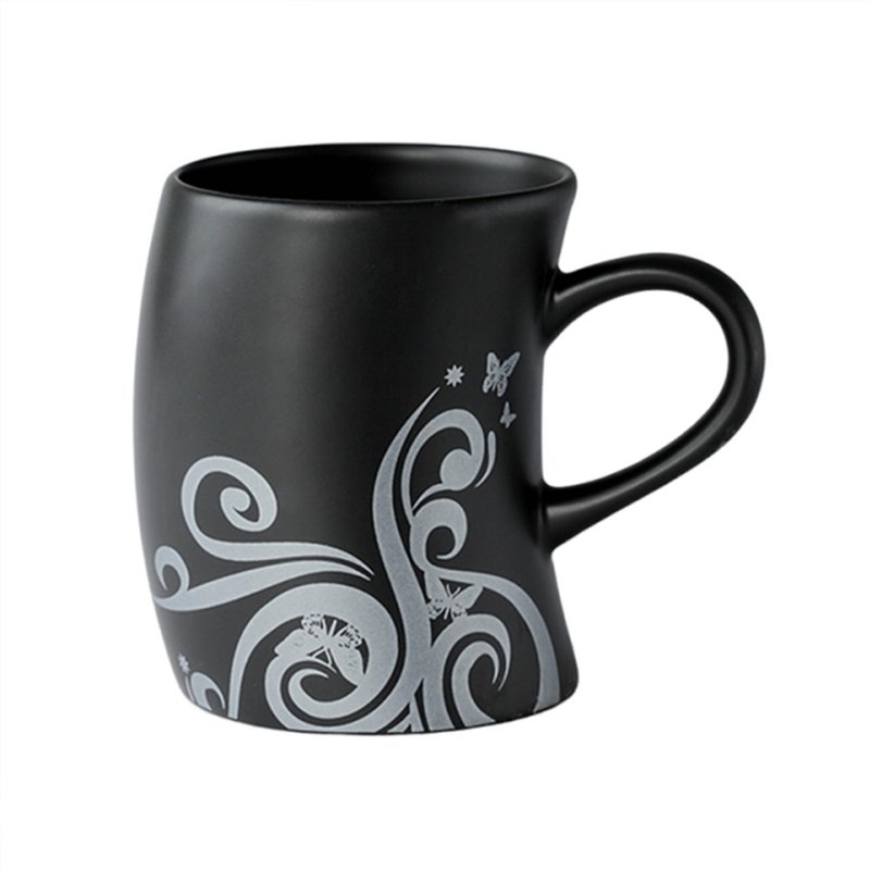 [Slightly Slow Special] Silhouette Curved Cup-Mist Black - แก้วมัค/แก้วกาแฟ - วัสดุอื่นๆ สีดำ